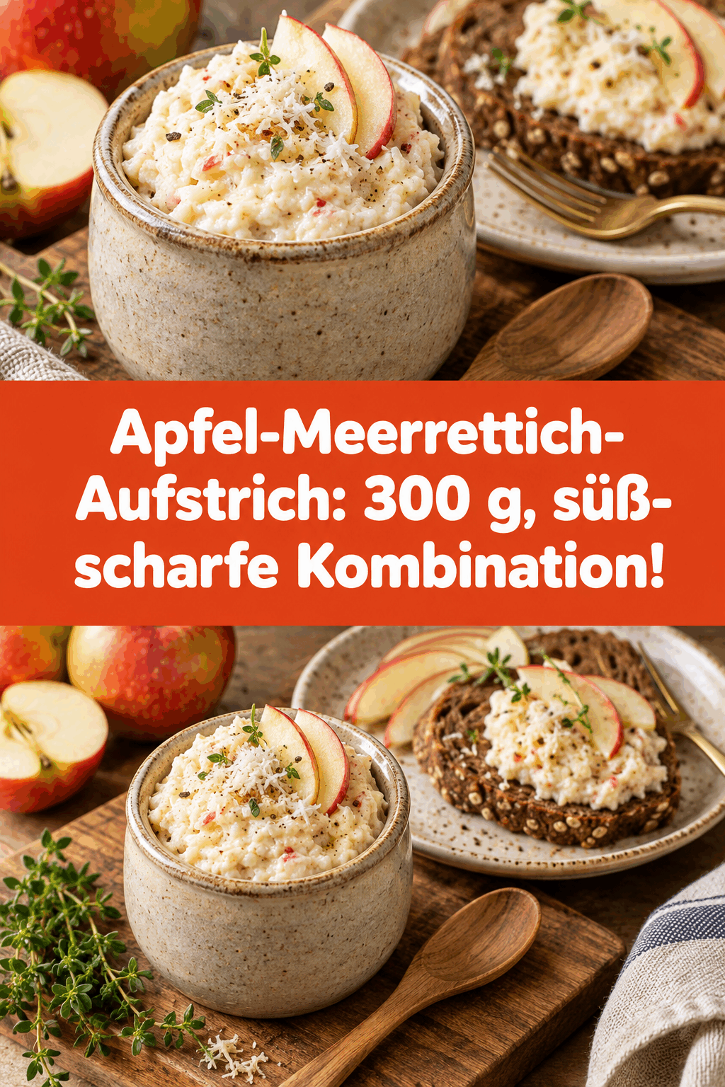 Apfel-Meerrettich-Aufstrich: 300 g, süß-scharfe Kombination!