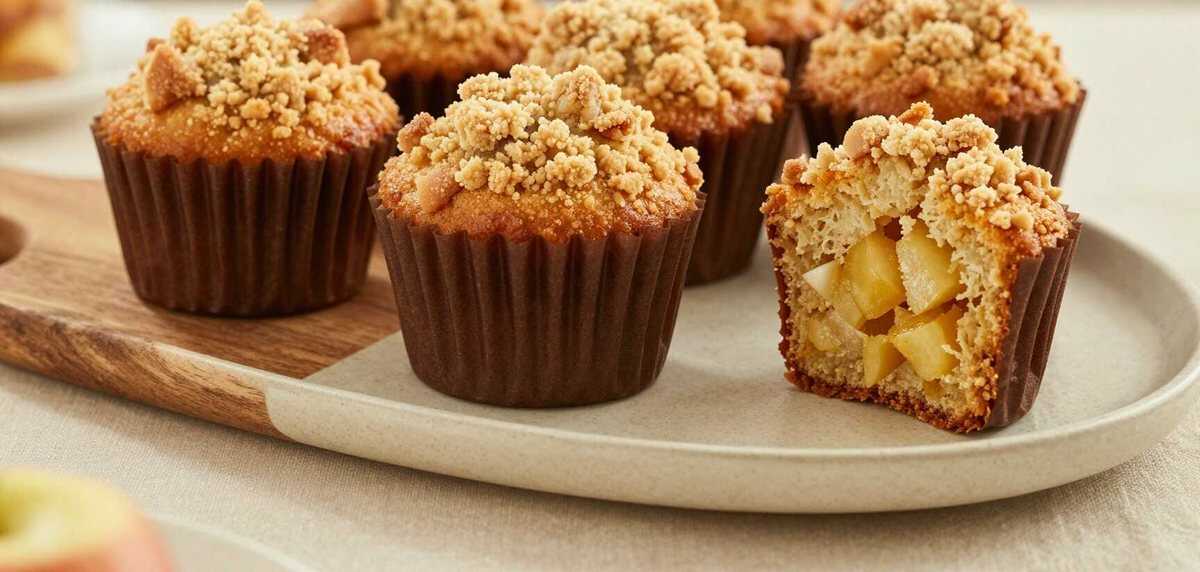 Apfelmuffins mit Zimt-Streuseln: Saftig und in 25 Minuten fertig!