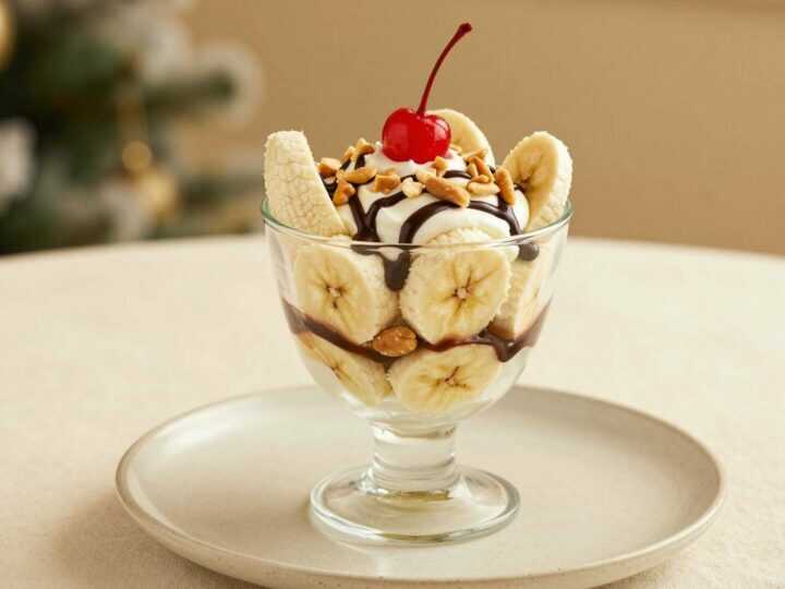 Bananen-Split-Dessert im Glas: In 5 Minuten fertig, ohne Backen!