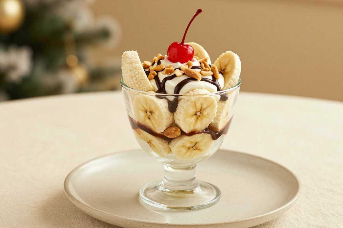 Bananen-Split-Dessert im Glas: In 5 Minuten fertig, ohne Backen!