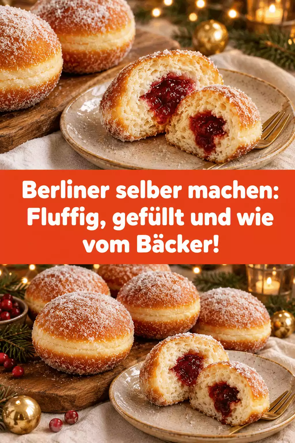 Berliner selber machen: Fluffig, gefüllt und wie vom Bäcker!