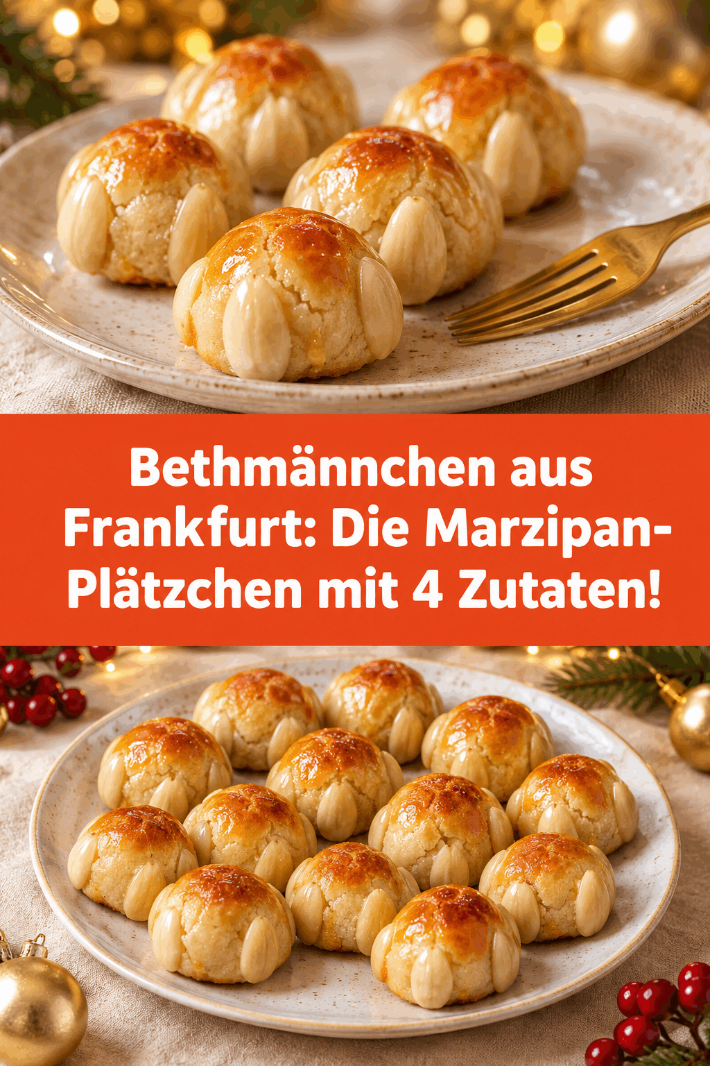 Bethmännchen aus Frankfurt: Die Marzipan-Plätzchen mit 4 Zutaten!