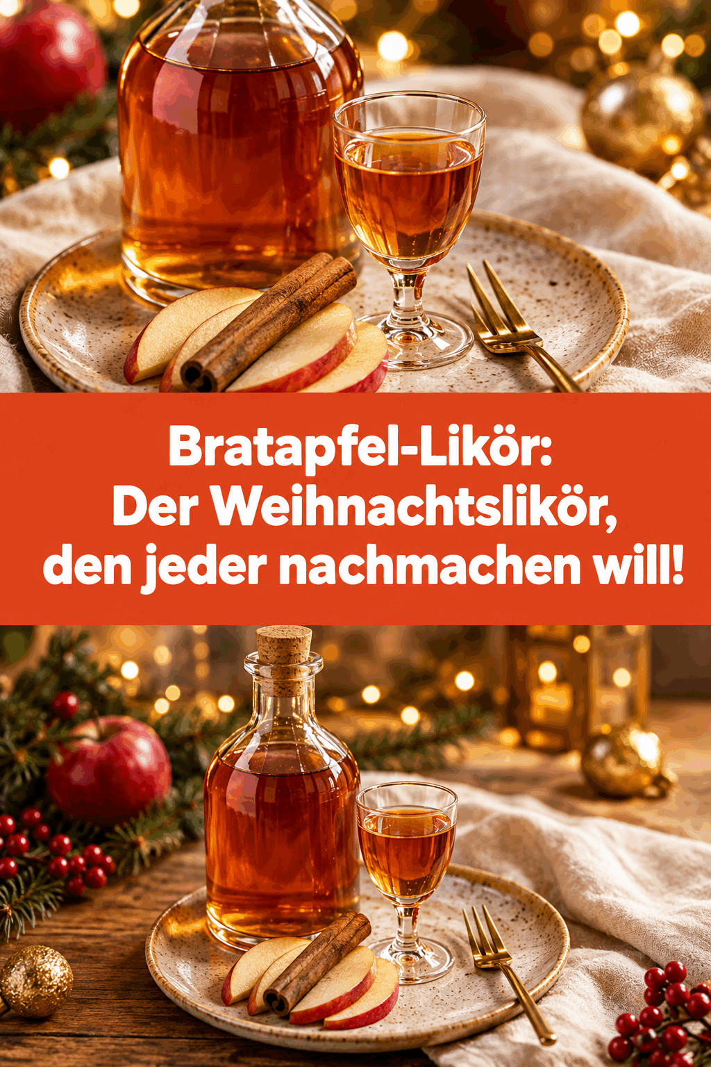 Bratapfel-Likör: Der Weihnachtslikör, den jeder nachmachen will!