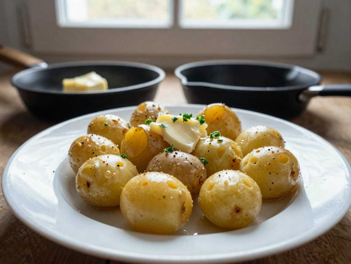 Butterkartoffeln geschwenkt, einmal probiert, immer wieder gemacht – während der Zubereitung