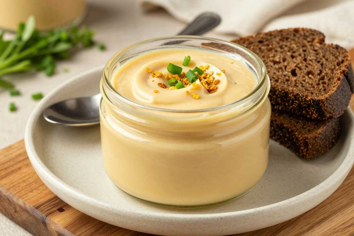 Cashew-Aufstrich mit Hefeflocken: 300 g, käsig ohne Milchprodukte!