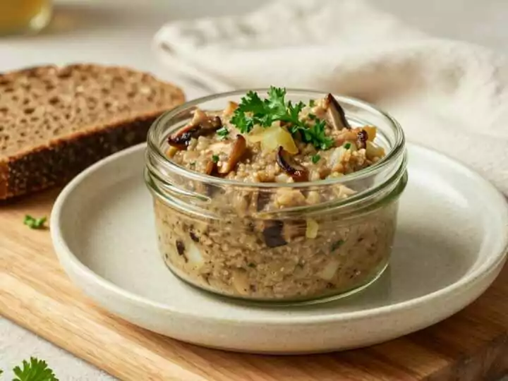 Champignon-Aufstrich mit Zwiebeln: 400 g Pilze, herzhaft gebraten!