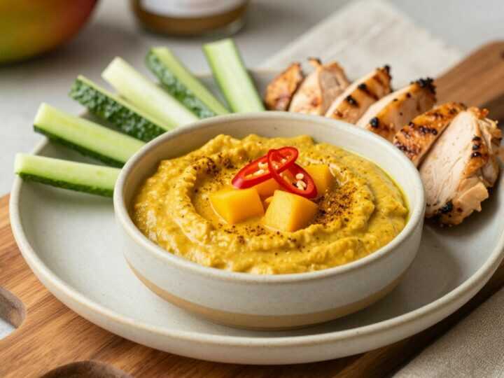 Curry-Dip mit Mango: 350 g, süß-scharf für Hähnchen und Gemüse!