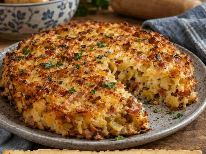Dibbelabbes – saarländischer Kartoffelauflauf aus der Pfanne – in 20 Minuten auf dem Tisch