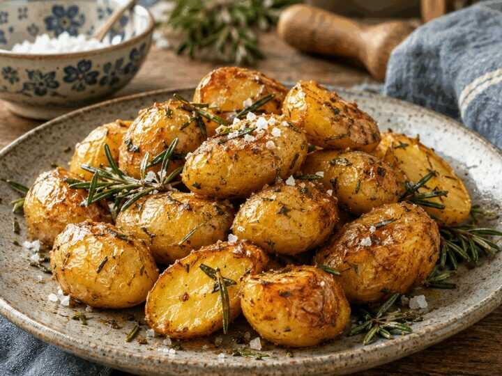 Drillinge – kleine Kartoffeln mit Meersalz aus dem Ofen – herzhaft, warm und unglaublich lecker