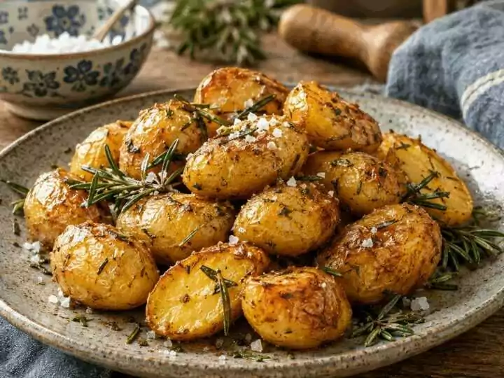 Drillinge – kleine Kartoffeln mit Meersalz aus dem Ofen – herzhaft, warm und unglaublich lecker