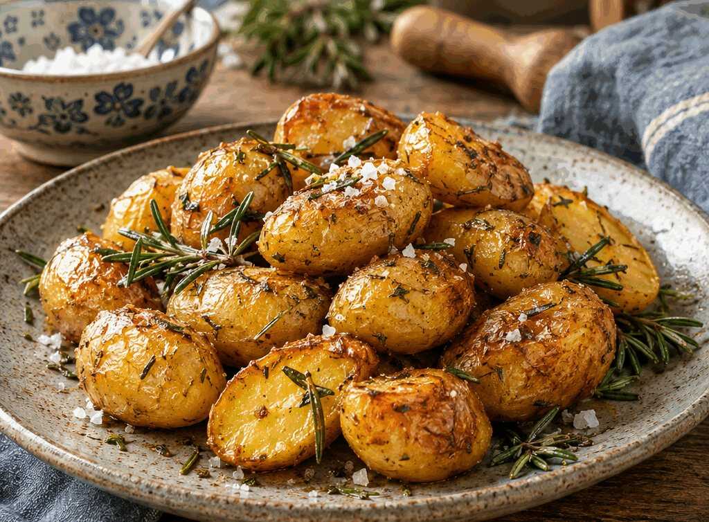 Drillinge – kleine Kartoffeln mit Meersalz aus dem Ofen – herzhaft, warm und unglaublich lecker