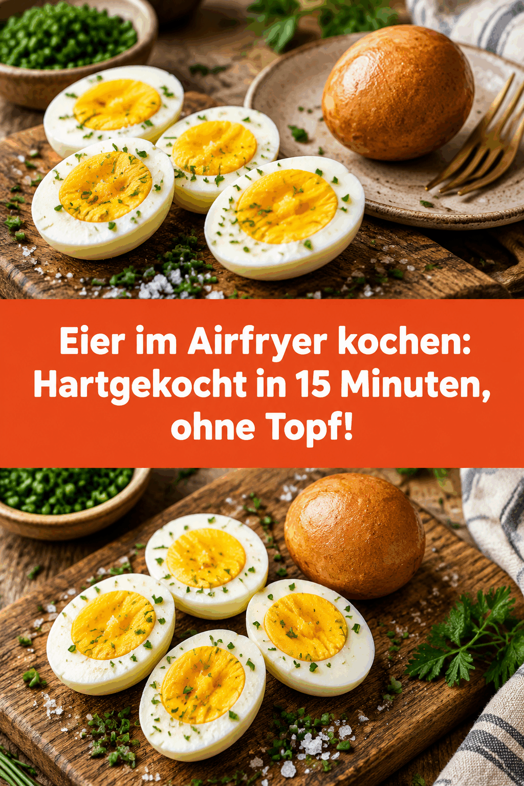 Eier im Airfryer kochen: Hartgekocht in 15 Minuten, ohne Topf!