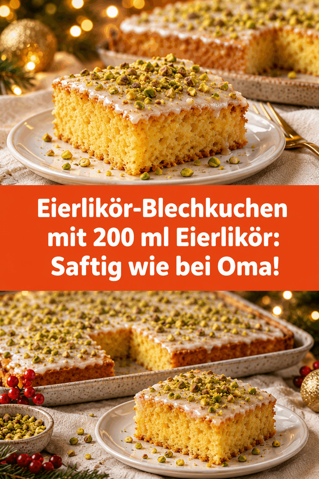 Eierlikör-Blechkuchen mit 200 ml Eierlikör: Saftig wie bei Oma!