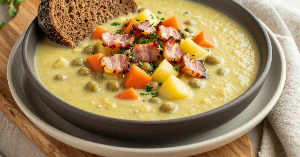 Erbsensuppe mit Speck: Omas Eintopf, der jeden Winter rettet!