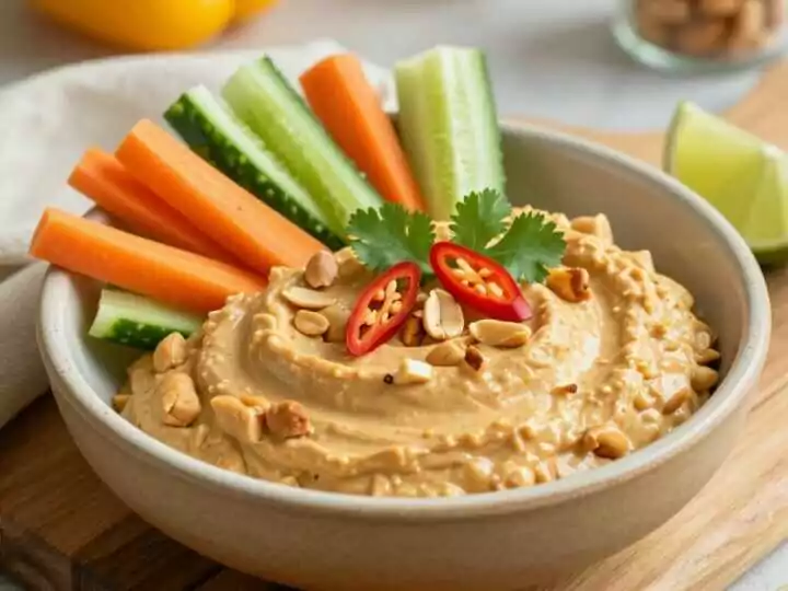 Erdnuss-Dip für Gemüsesticks: 300 g, asiatisch gewürzt!
