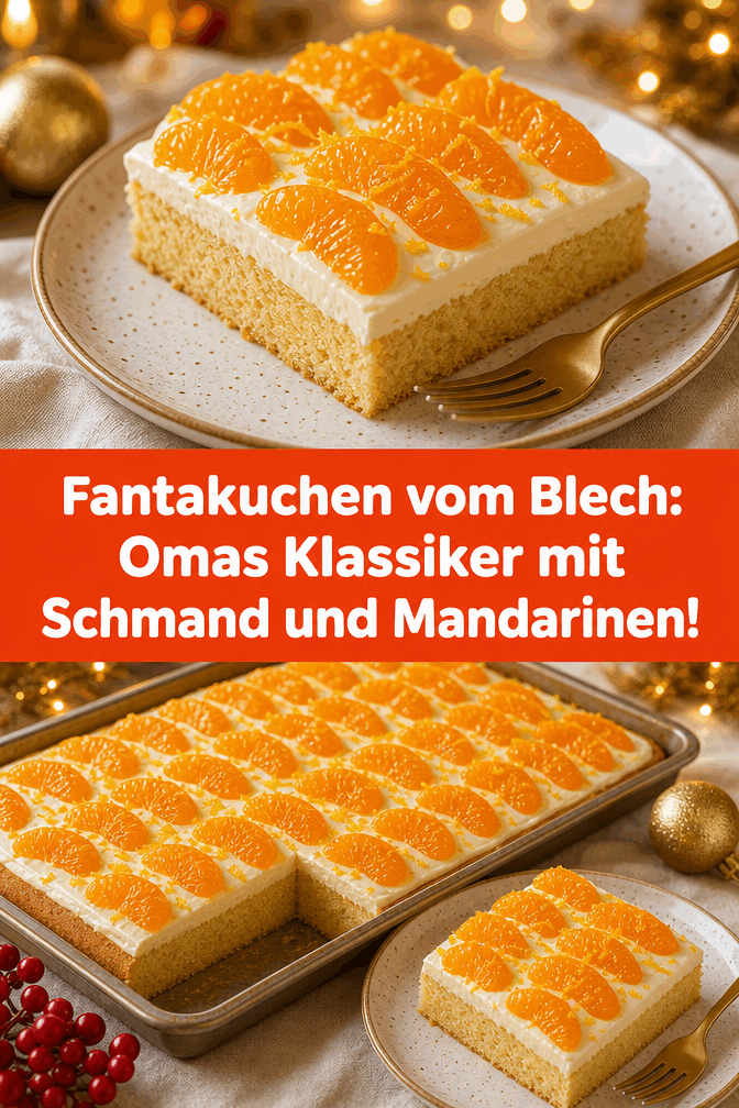 Fantakuchen vom Blech: Omas Klassiker mit Schmand und Mandarinen!