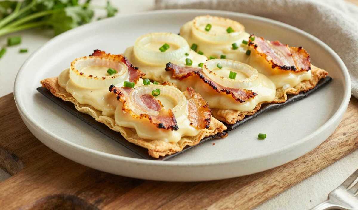 Flammkuchen vom Blech: Dünn, knusprig und in 15 Minuten fertig!