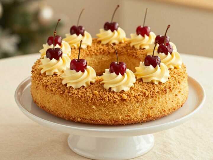 Frankfurter Kranz wie bei Oma: Buttercreme, Krokant, Kirschen!