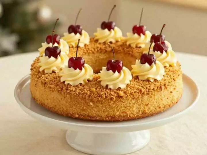 Frankfurter Kranz wie bei Oma: Buttercreme, Krokant, Kirschen!