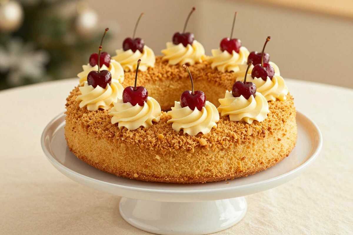 Frankfurter Kranz wie bei Oma: Buttercreme, Krokant, Kirschen!