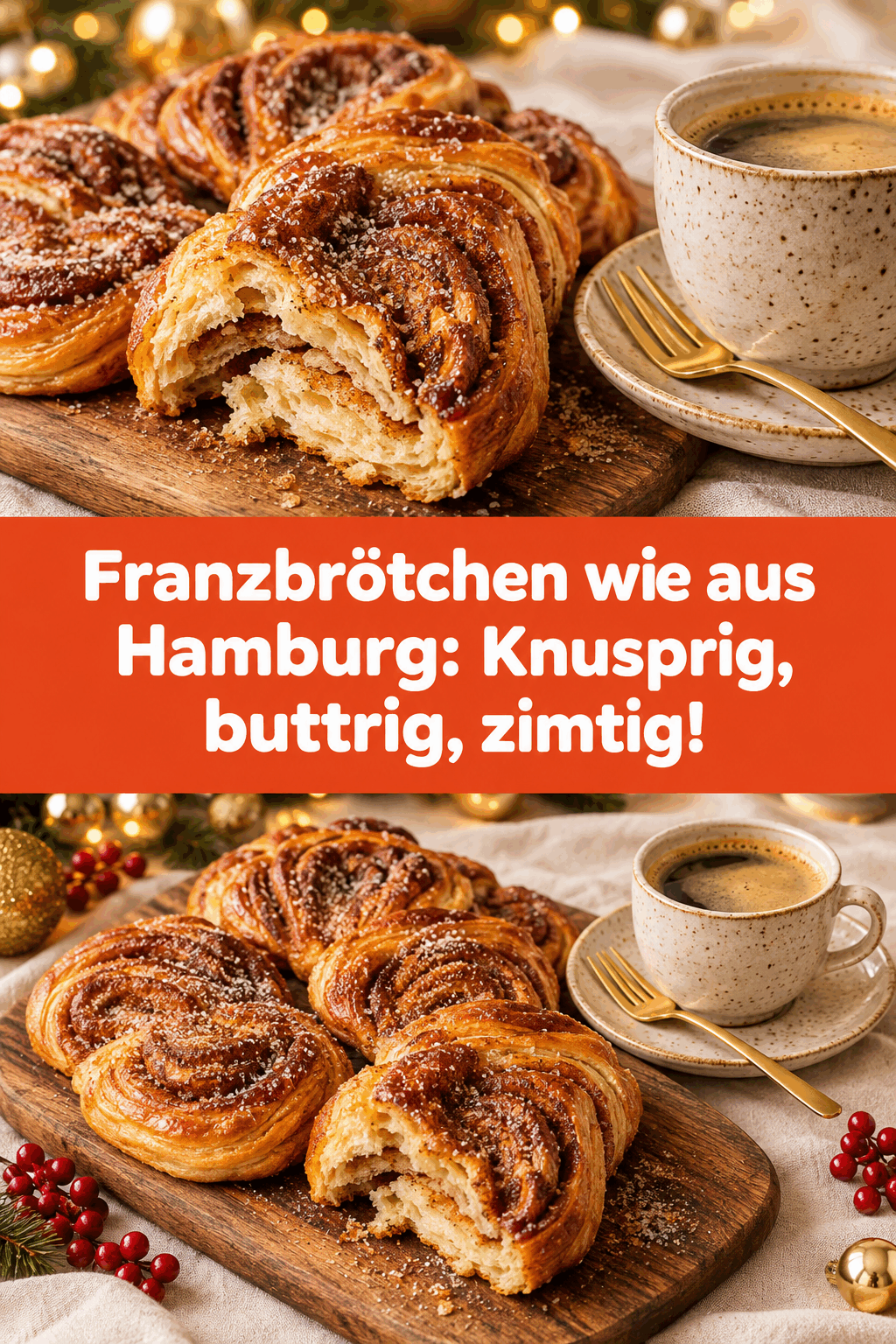 Franzbrötchen wie aus Hamburg: Knusprig, buttrig, zimtig!