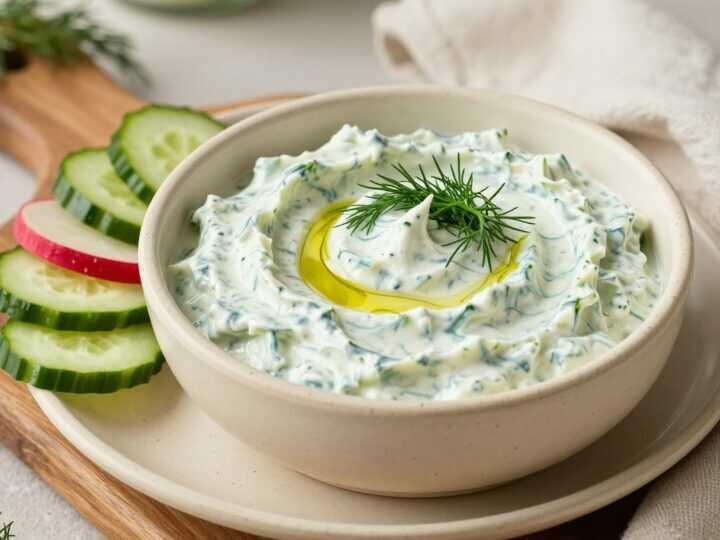 Frischkäse-Dip mit Gurke: 400 g, kühlend für heiße Tage!