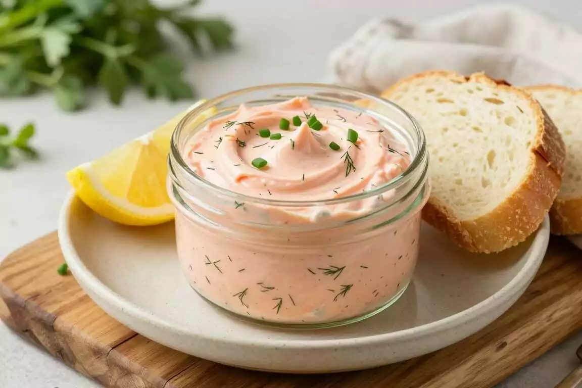 Frischkäse mit Lachs als Aufstrich: 300 g, für feine Brötchen!