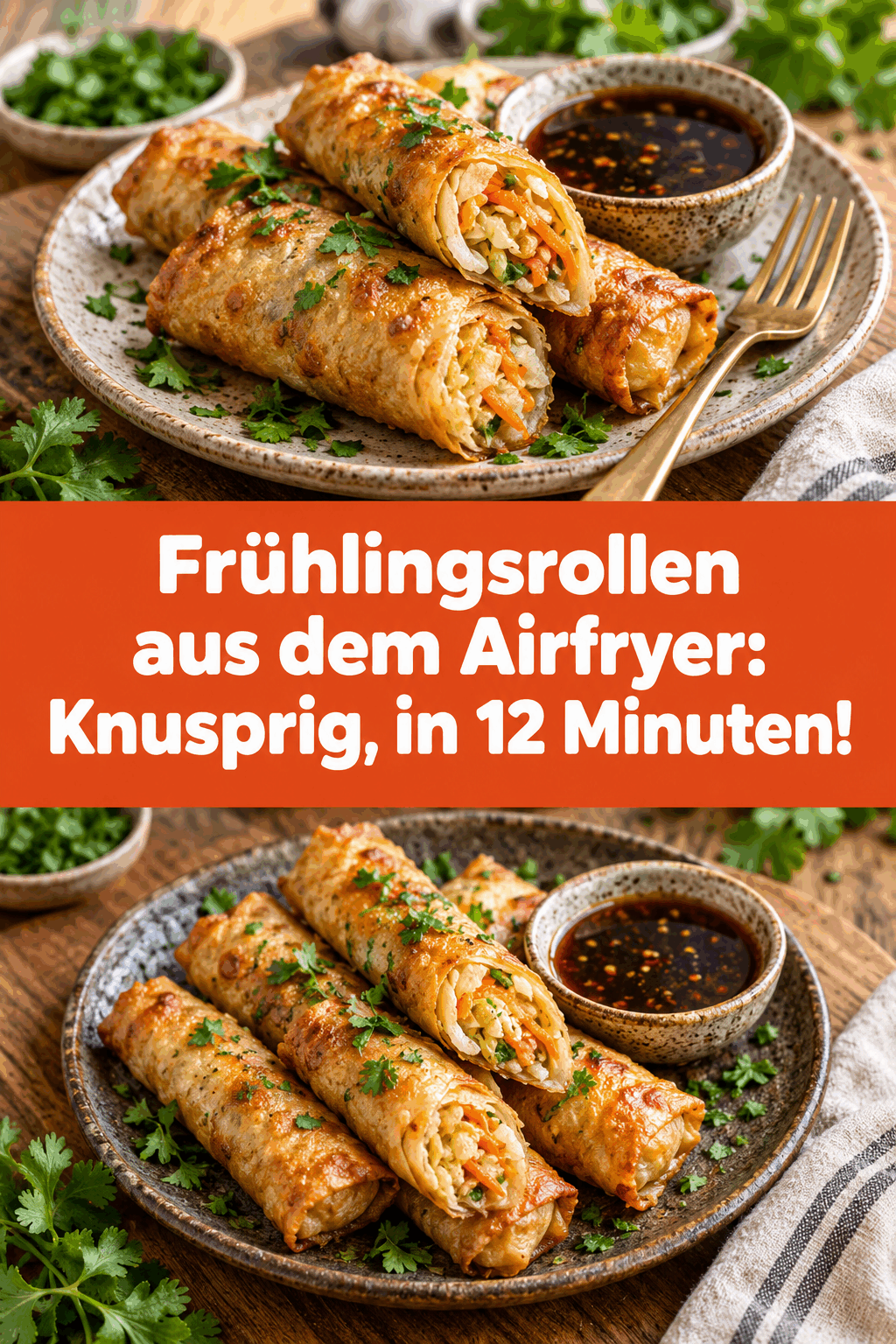 Frühlingsrollen aus dem Airfryer: Knusprig, in 12 Minuten!