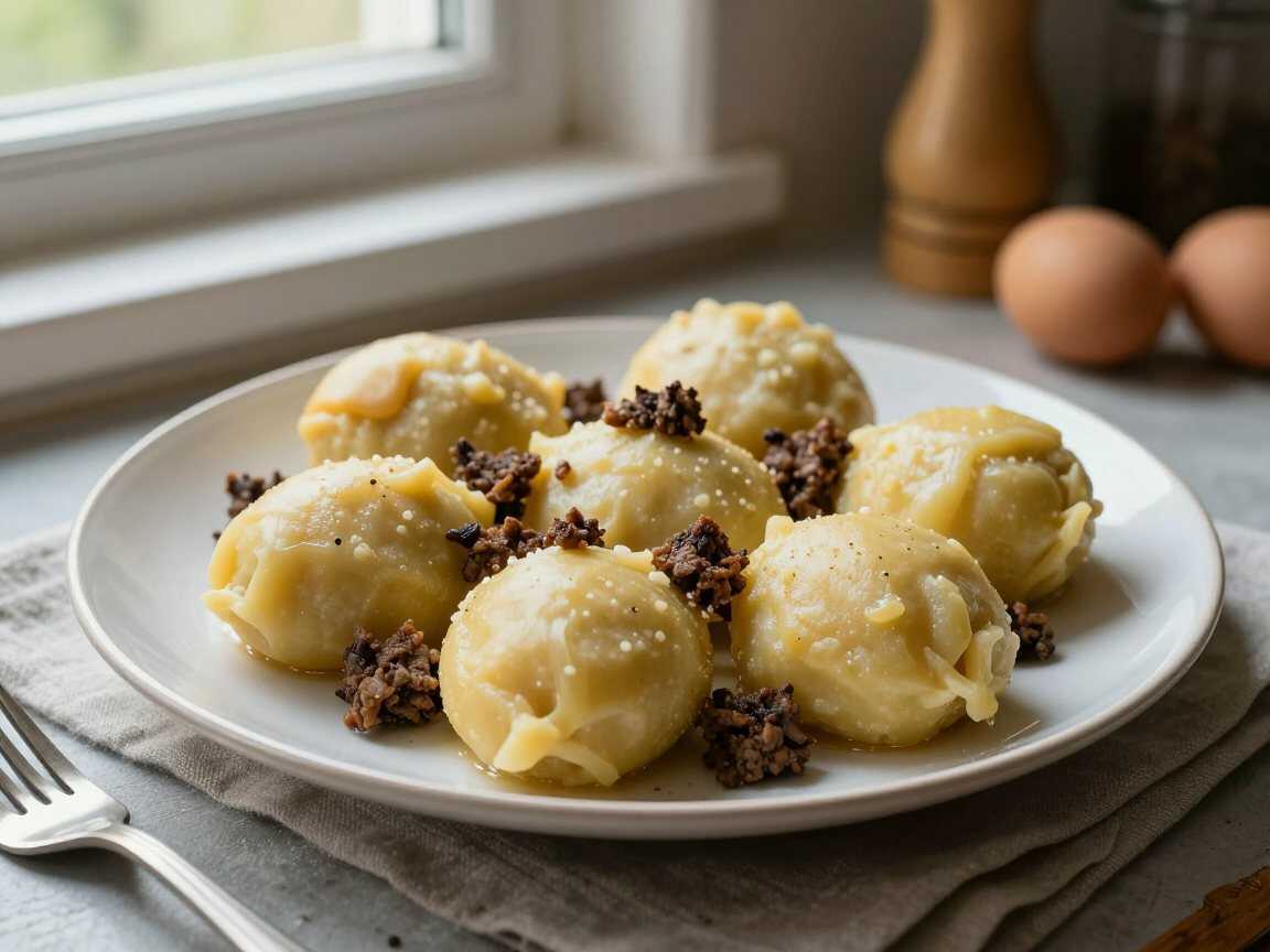 Gefüllte Kartoffelklöße mit Hackfleisch, das Rezept, das in jeder Familien-WhatsApp-Gruppe landet – während der Zubereitung