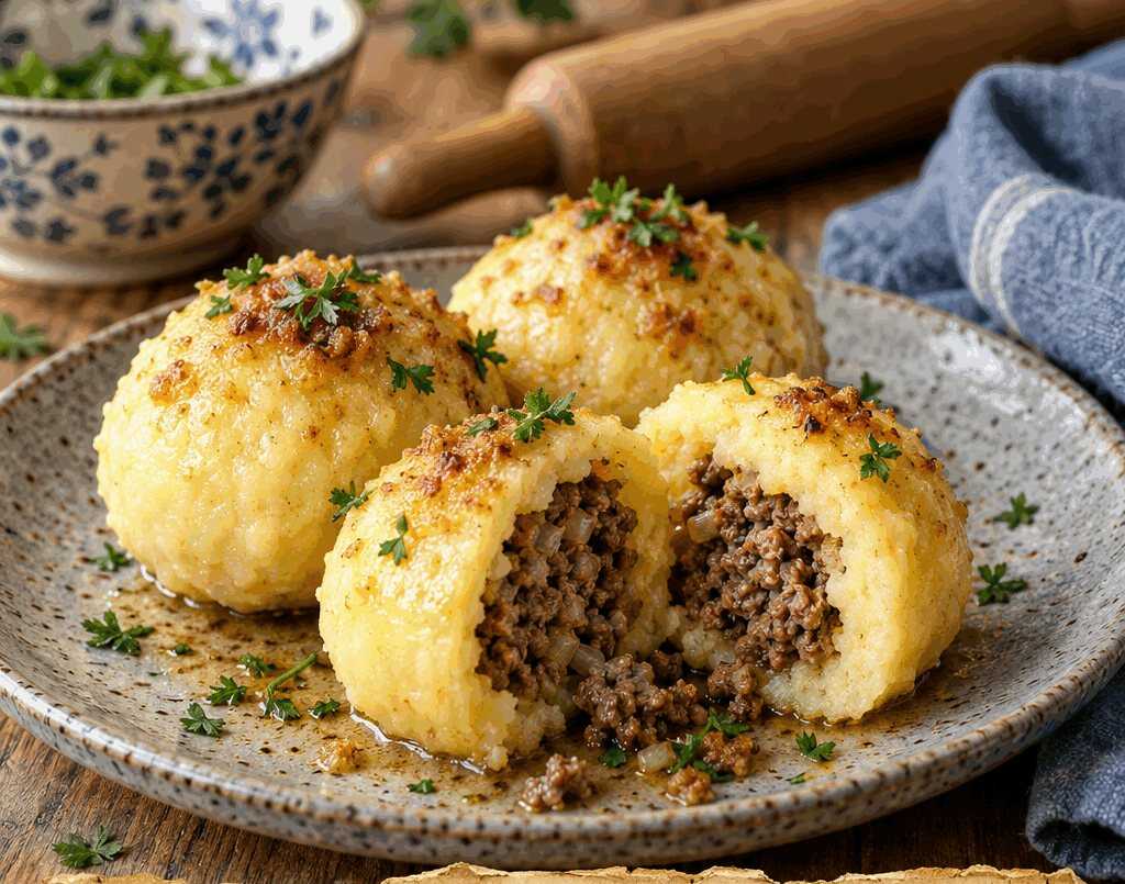 Gefüllte Kartoffelklöße mit Hackfleisch, das Rezept, das in jeder Familien-WhatsApp-Gruppe landet