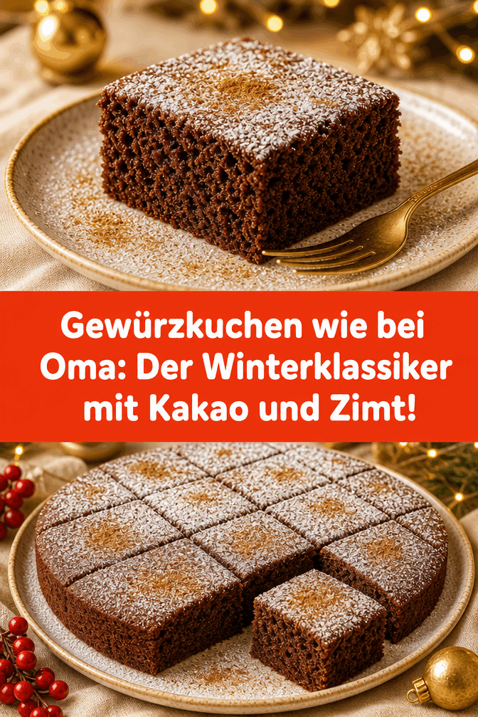 Gewürzkuchen wie bei Oma: Der Winterklassiker mit Kakao und Zimt!