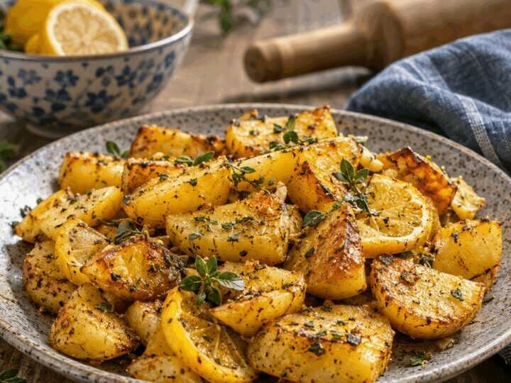 Griechische Kartoffeln mit Zitrone aus dem Ofen, der Klassiker der deutschen Küche neu entdeckt