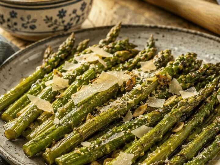 Grüner Spargel mit Parmesan aus dem Airfryer, das Soulfood für gemütliche Tage