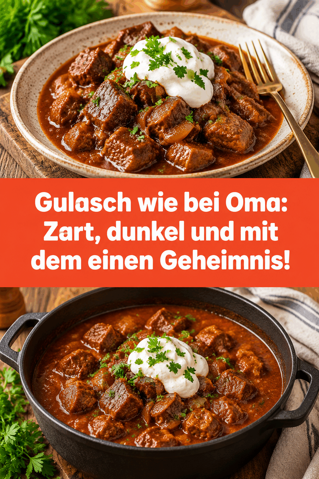 Gulasch wie bei Oma: Zart, dunkel und mit dem einen Geheimnis!