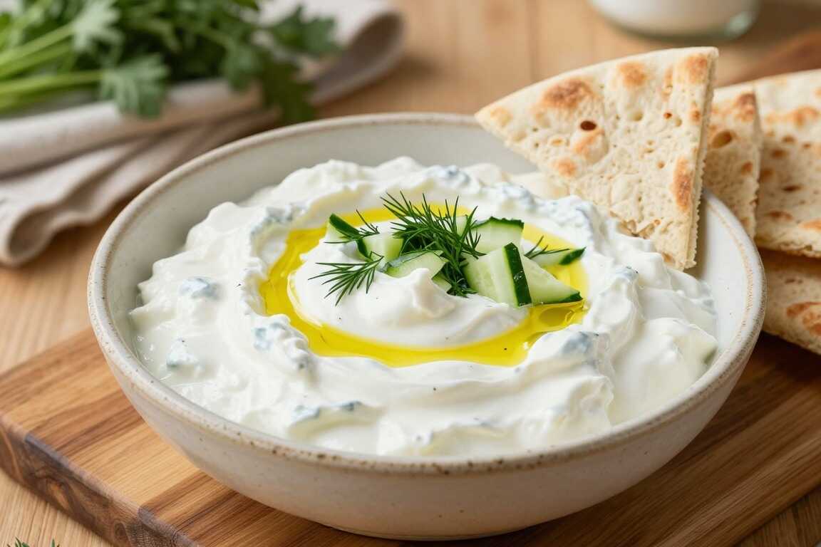 Gurken-Joghurt-Dip mit Knoblauch: 400 g, griechische Art!