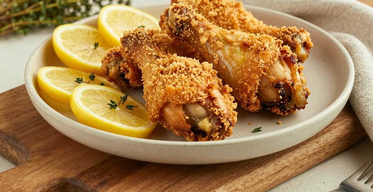 Hähnchenschenkel aus der Heißluftfritteuse: Knusprige Haut in 25 Minuten!