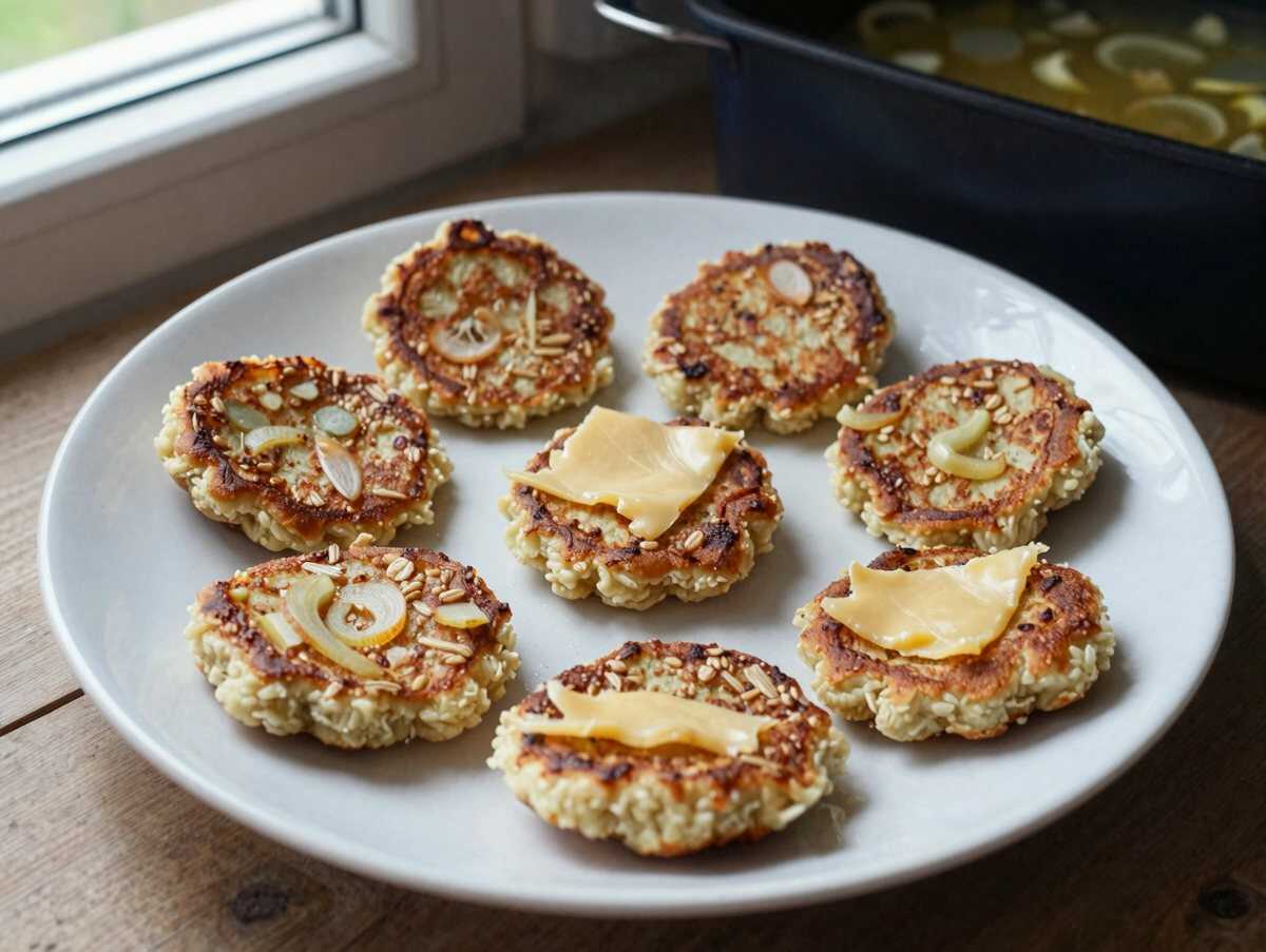 Haferflocken-Bratlinge aus der Heißluftfritteuse, perfekt für den schnellen Feierabend – während der Zubereitung