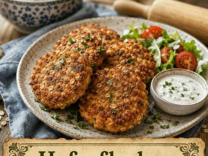 Haferflocken-Bratlinge aus der Heißluftfritteuse, perfekt für den schnellen Feierabend