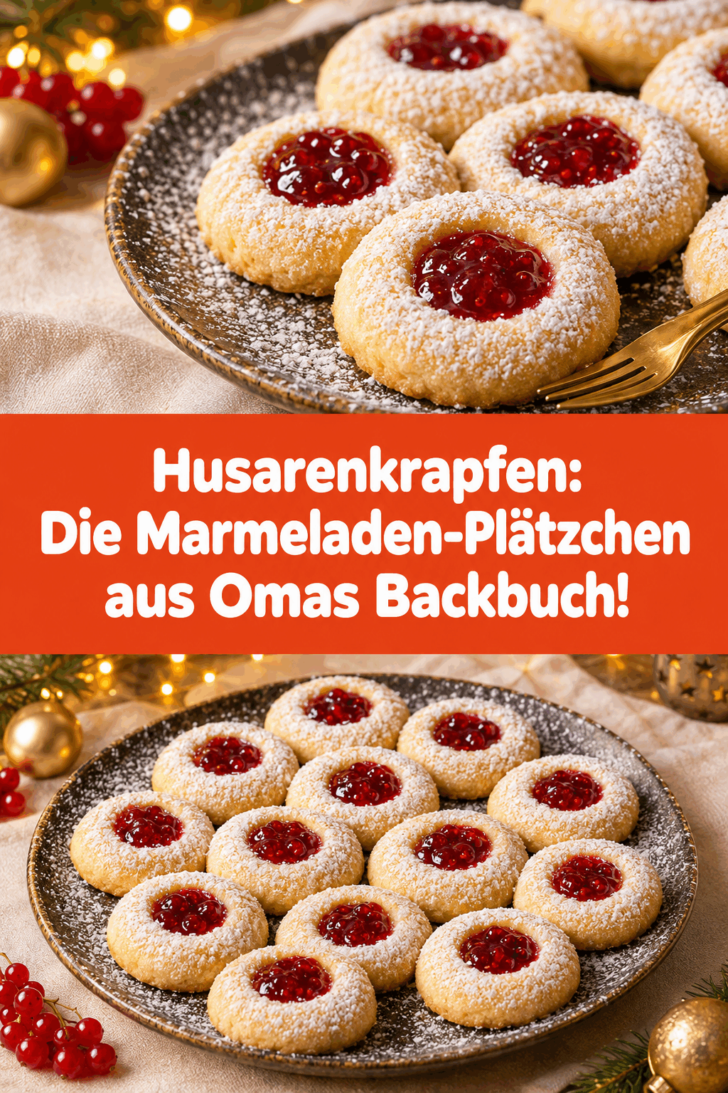 Husarenkrapfen: Die Marmeladen-Plätzchen aus Omas Backbuch!