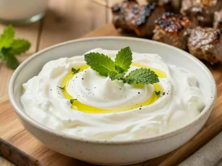 Joghurt-Dip mit Minze: 400 g, kühlend zu Grillfleisch!