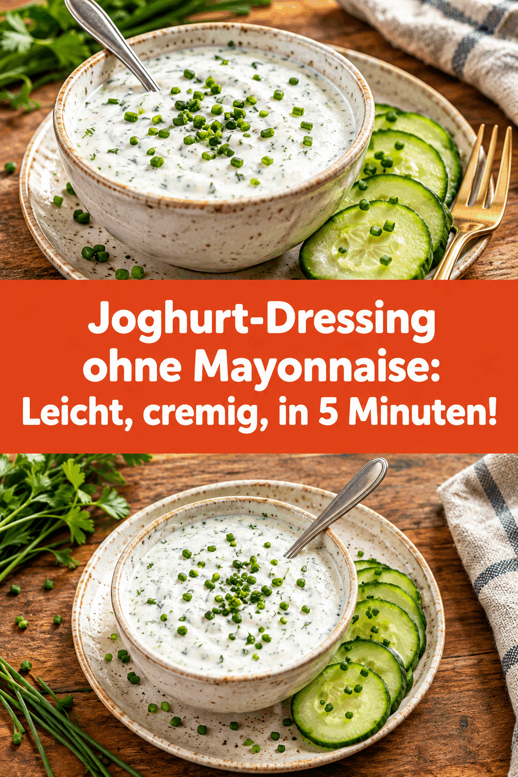 Joghurt-Dressing ohne Mayonnaise: Leicht, cremig, in 5 Minuten!
