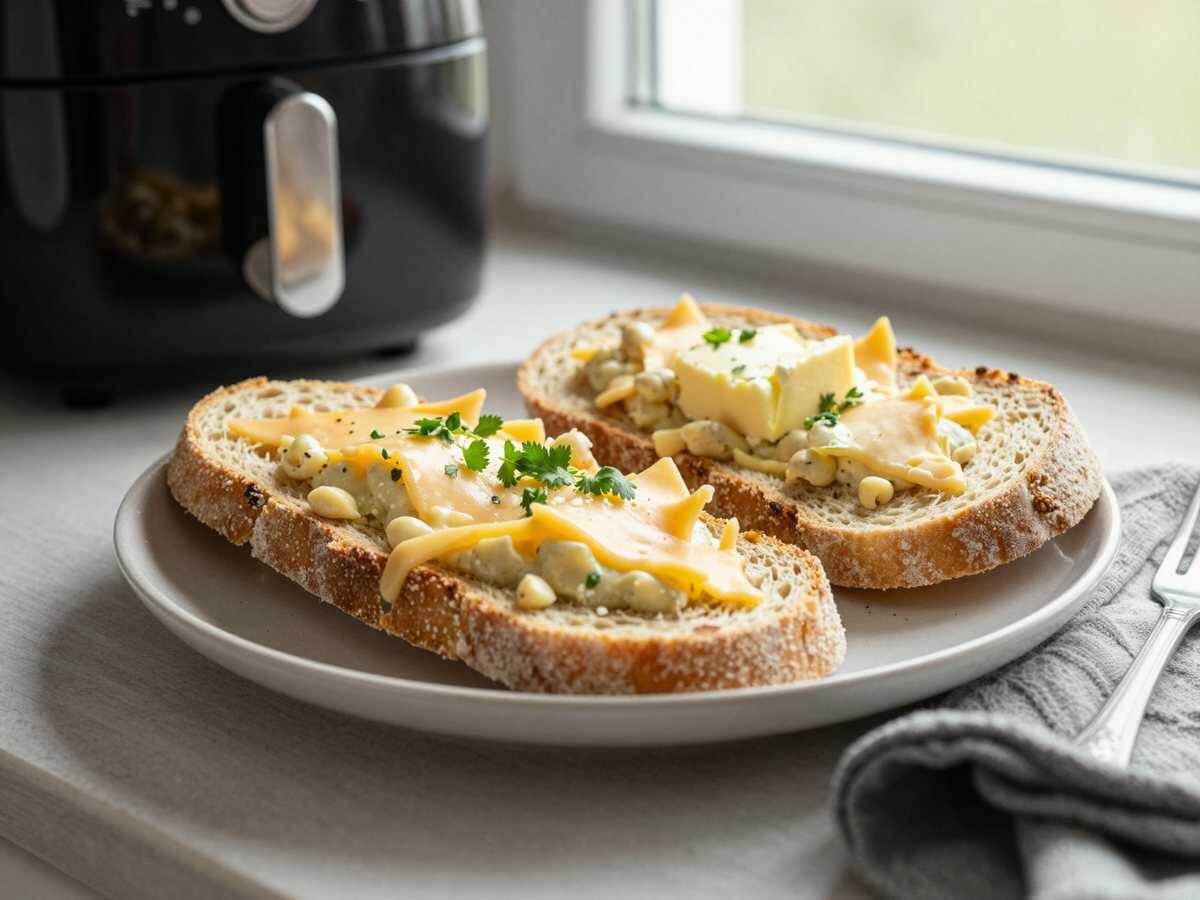 Käse-Zupfbrot aus dem Airfryer – mit Zutaten, die du sowieso zu Hause hast – während der Zubereitung