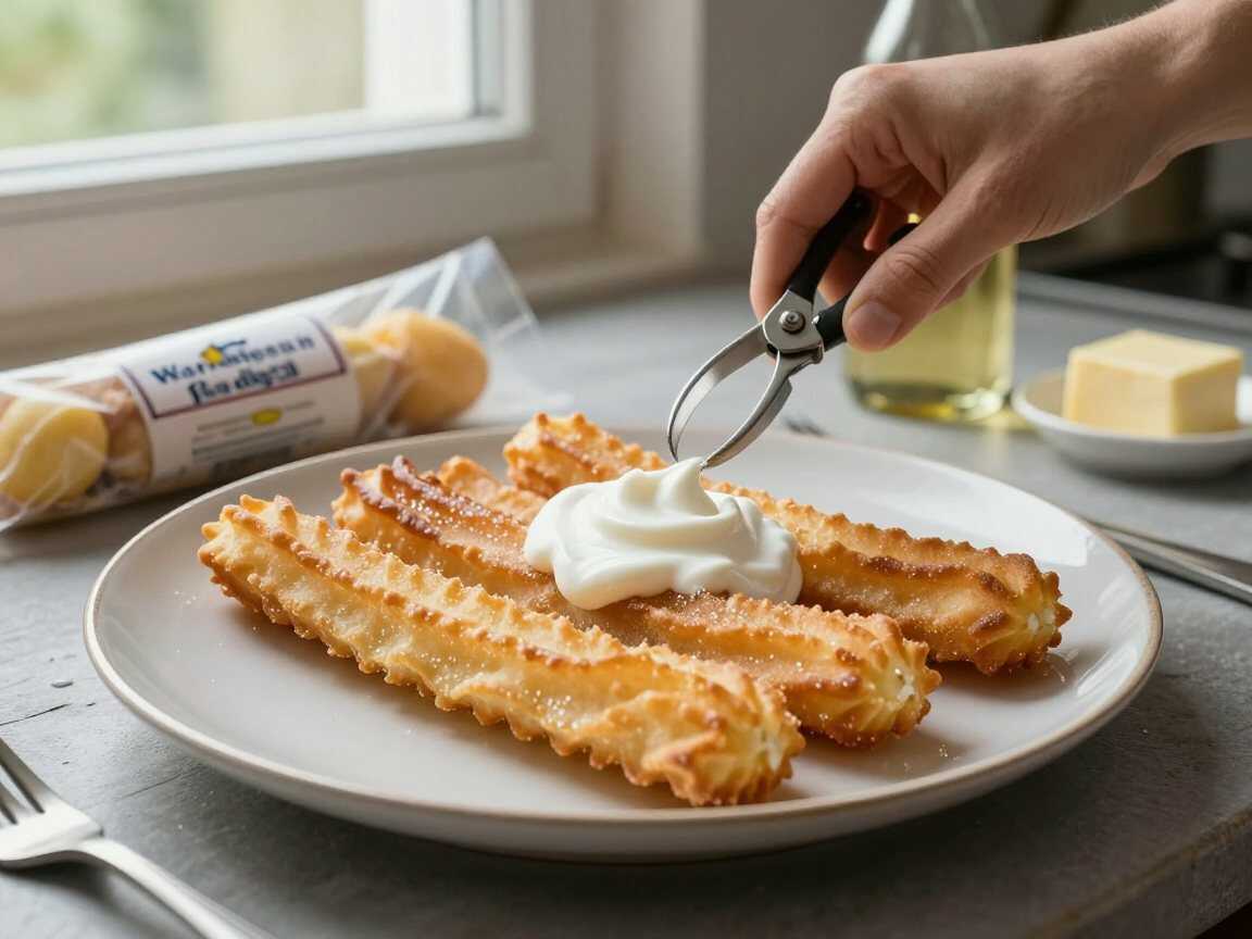 Kartoffel-Churros mit Sour Cream: in 3 Schritten fertig – während der Zubereitung