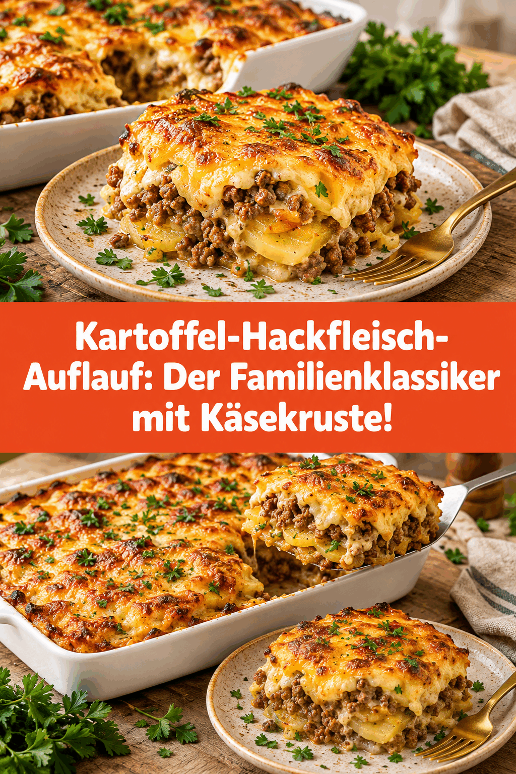 Kartoffel-Hackfleisch-Auflauf: Der Familienklassiker mit Käsekruste!