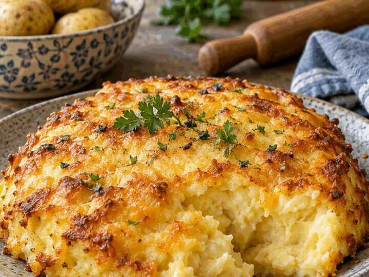 Kartoffelbrei aus dem Ofen mit Käsekruste, das 5-Sterne-Rezept aus einfachen Kartoffeln