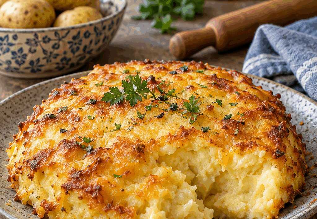 Kartoffelbrei aus dem Ofen mit Käsekruste, das 5-Sterne-Rezept aus einfachen Kartoffeln