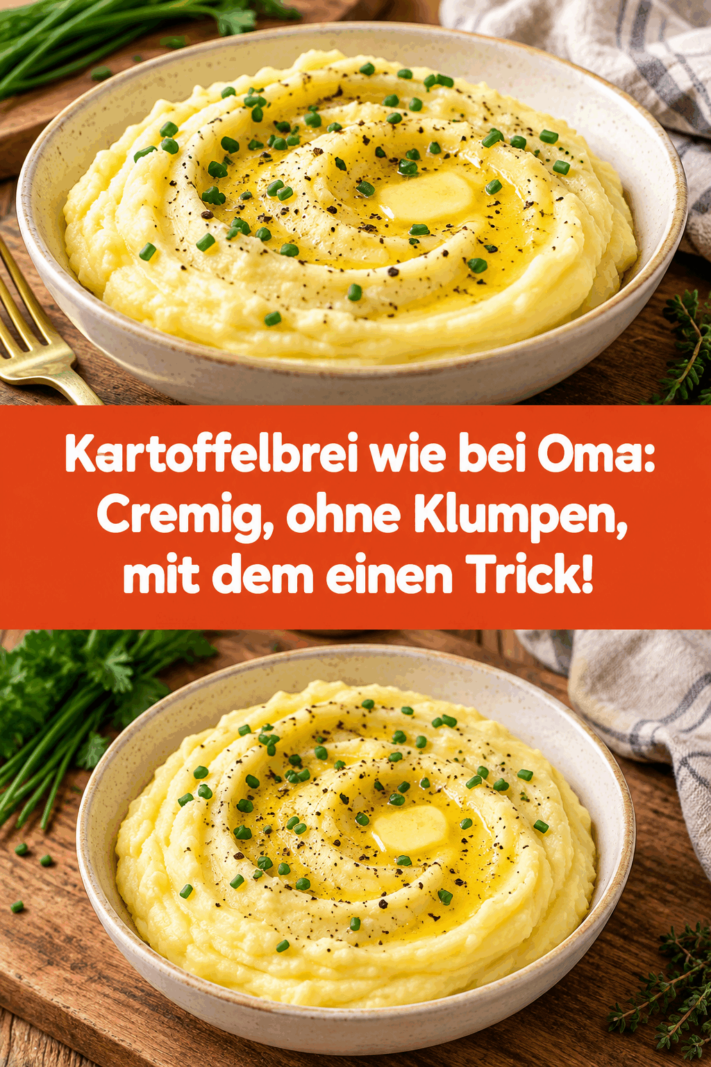 Kartoffelbrei wie bei Oma: Cremig, ohne Klumpen, mit dem einen Trick!