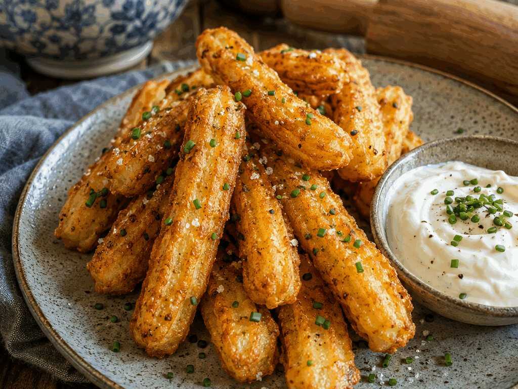 Kartoffel-Churros mit Sour Cream: in 3 Schritten fertig