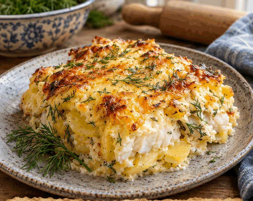 Kartoffel-Fischauflauf mit Dill – perfekt fürs Meal Prep am Sonntag