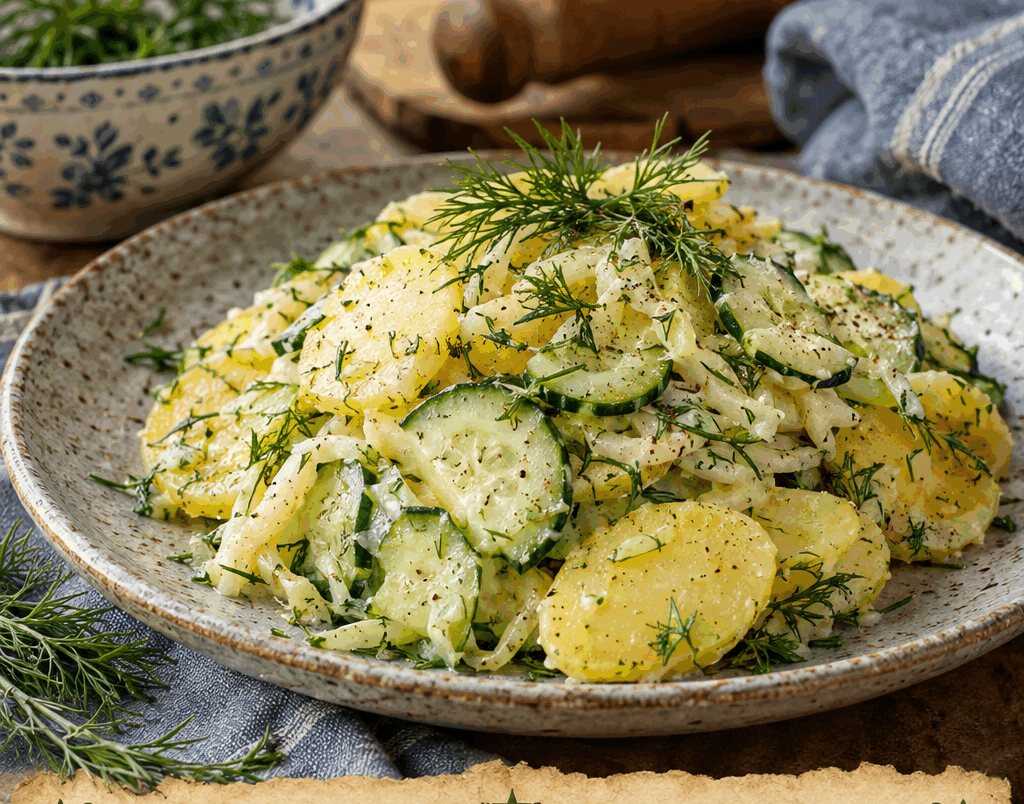 Kartoffel-Gurken-Salat mit Dill – perfekt zum Vorkochen für die ganze Woche
